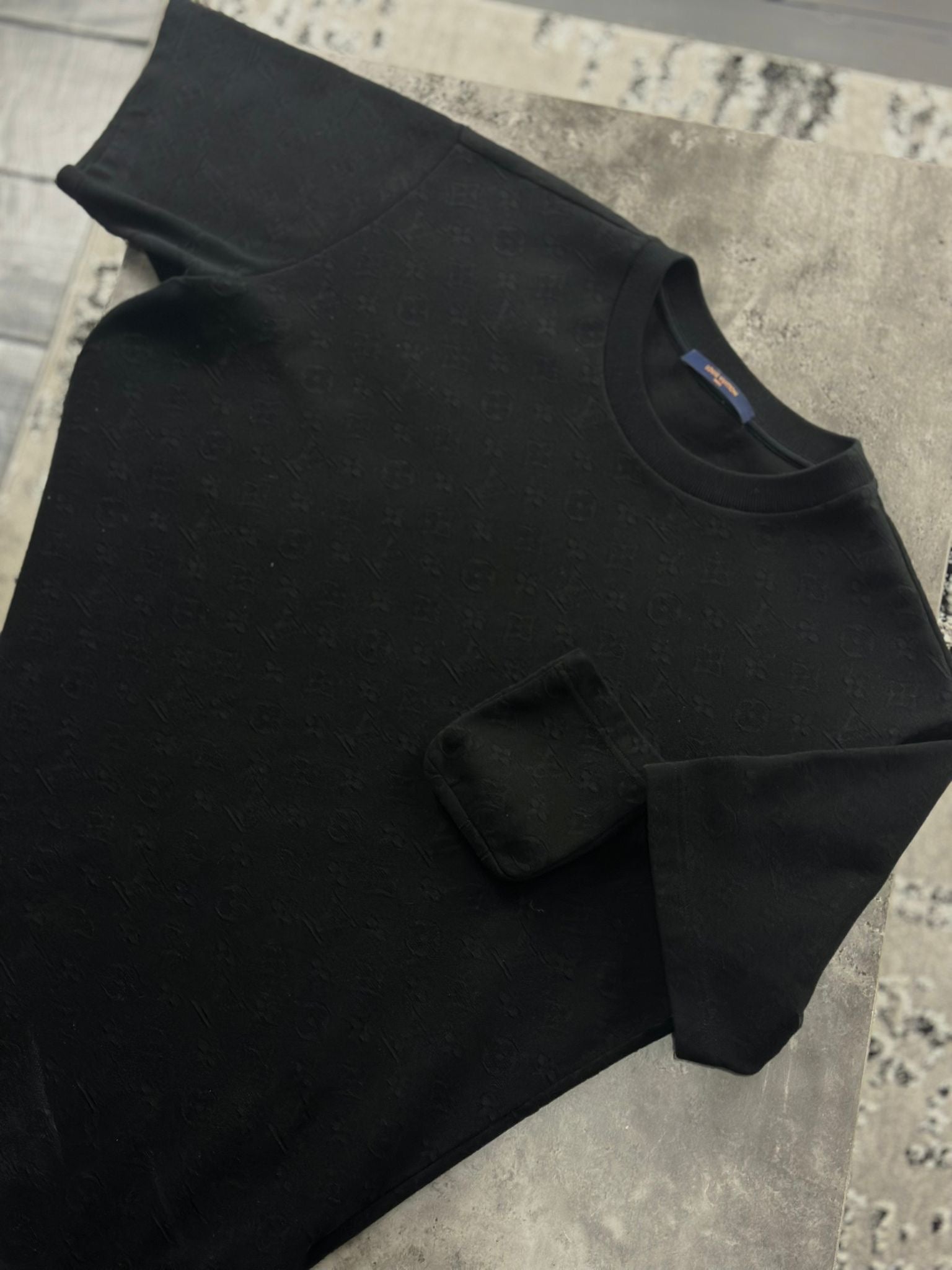 Pre Owned - Louis Vuitton: Black Half Damier Pocket T-Shirt
