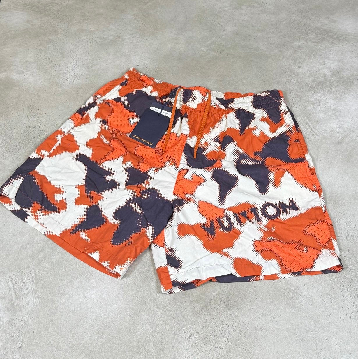 Louis Vuitton- Orange Camo Shorts