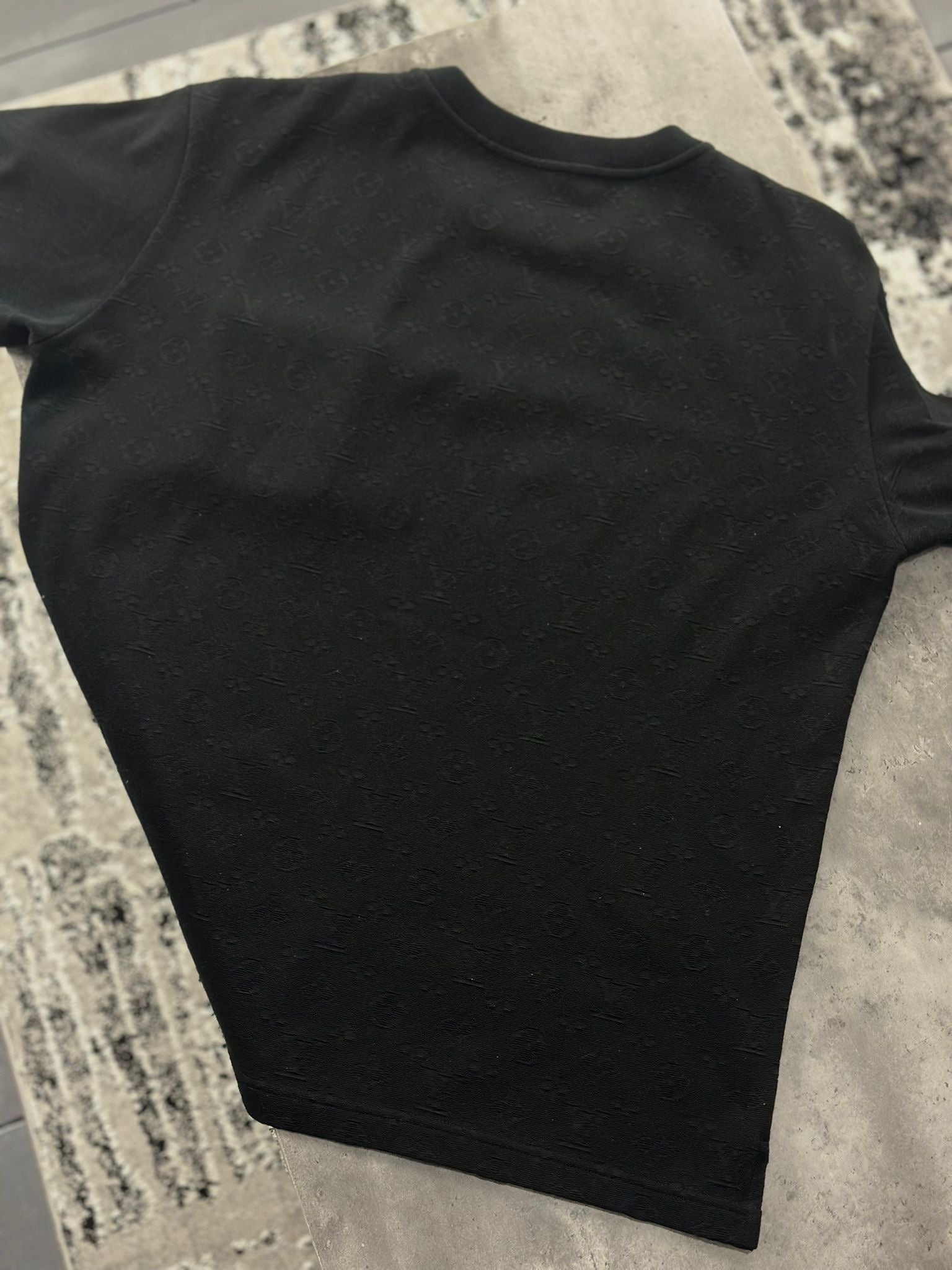 Pre Owned - Louis Vuitton: Black Half Damier Pocket T-Shirt