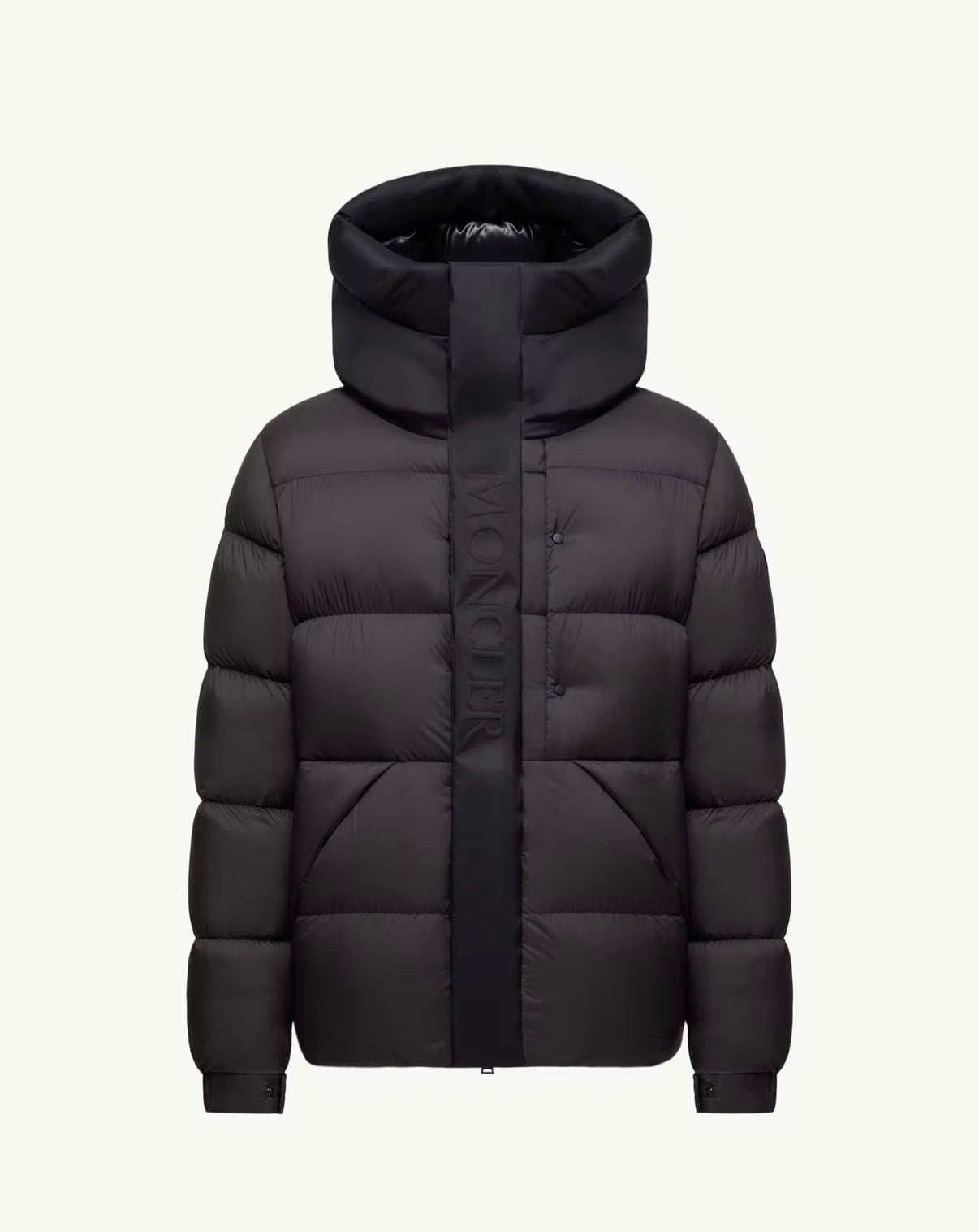 Moncler- Madeira Hooded Short Down Jacket Brown