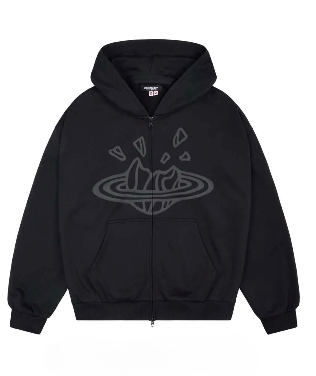 Broken Planet- Midnight Black zip Up Hoodie
