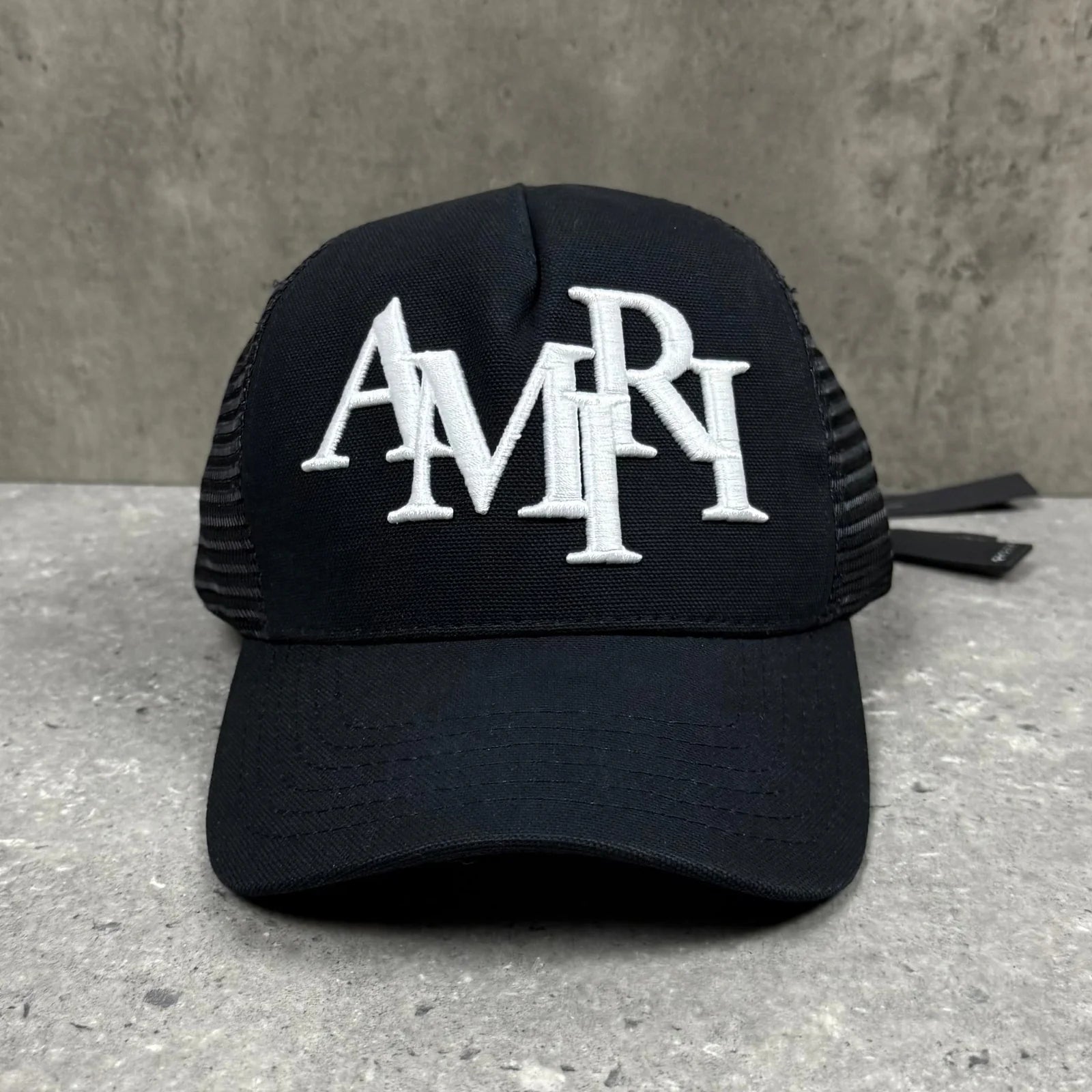 AMIRI Scatter Logo Trucker Cap- Black