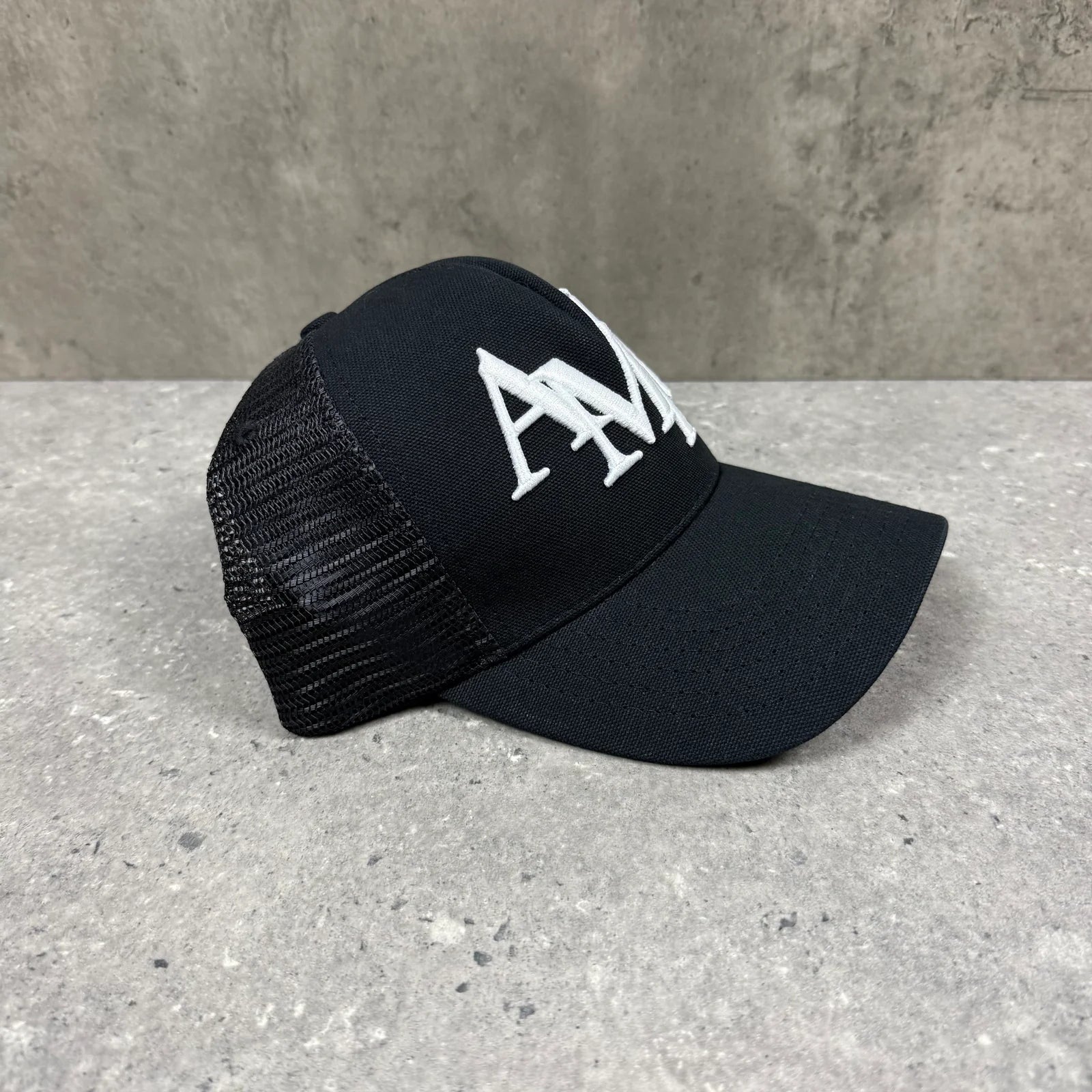 AMIRI Scatter Logo Trucker Cap- Black