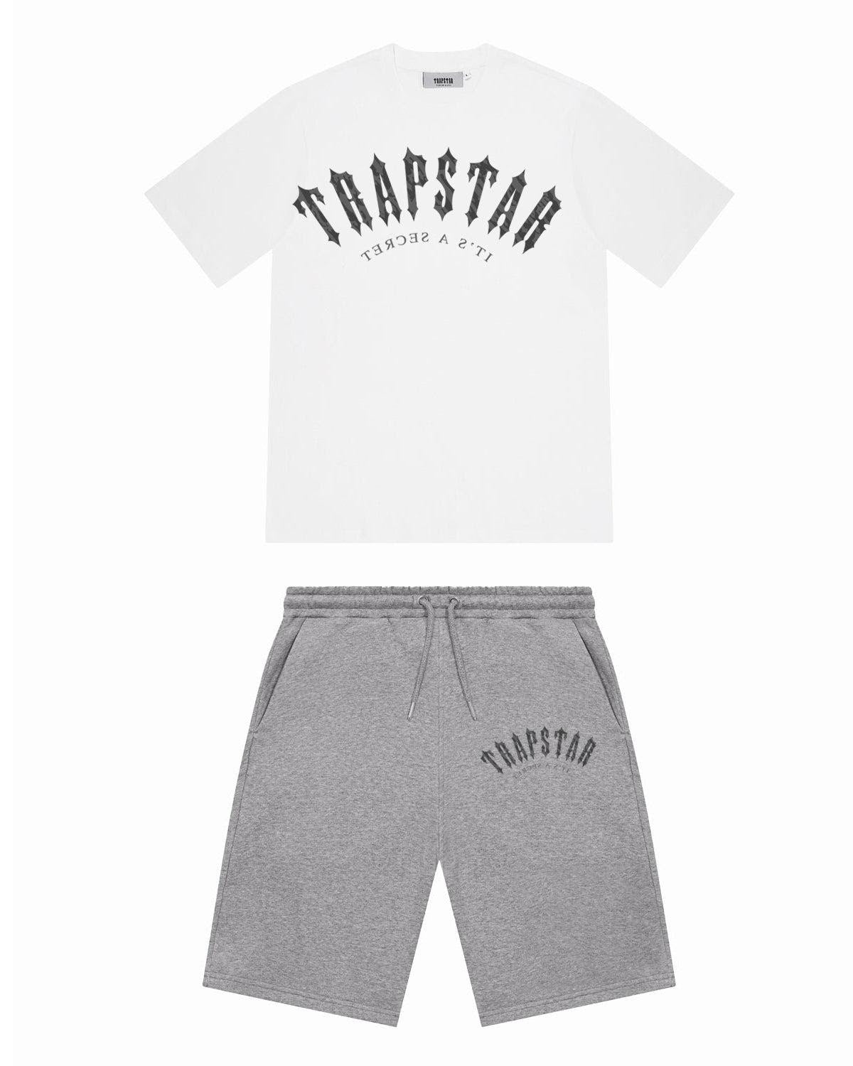 Trapstar Irongate Camo Shorts Set - White/Grey