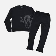 Syna Crew Tracksuit - Black
