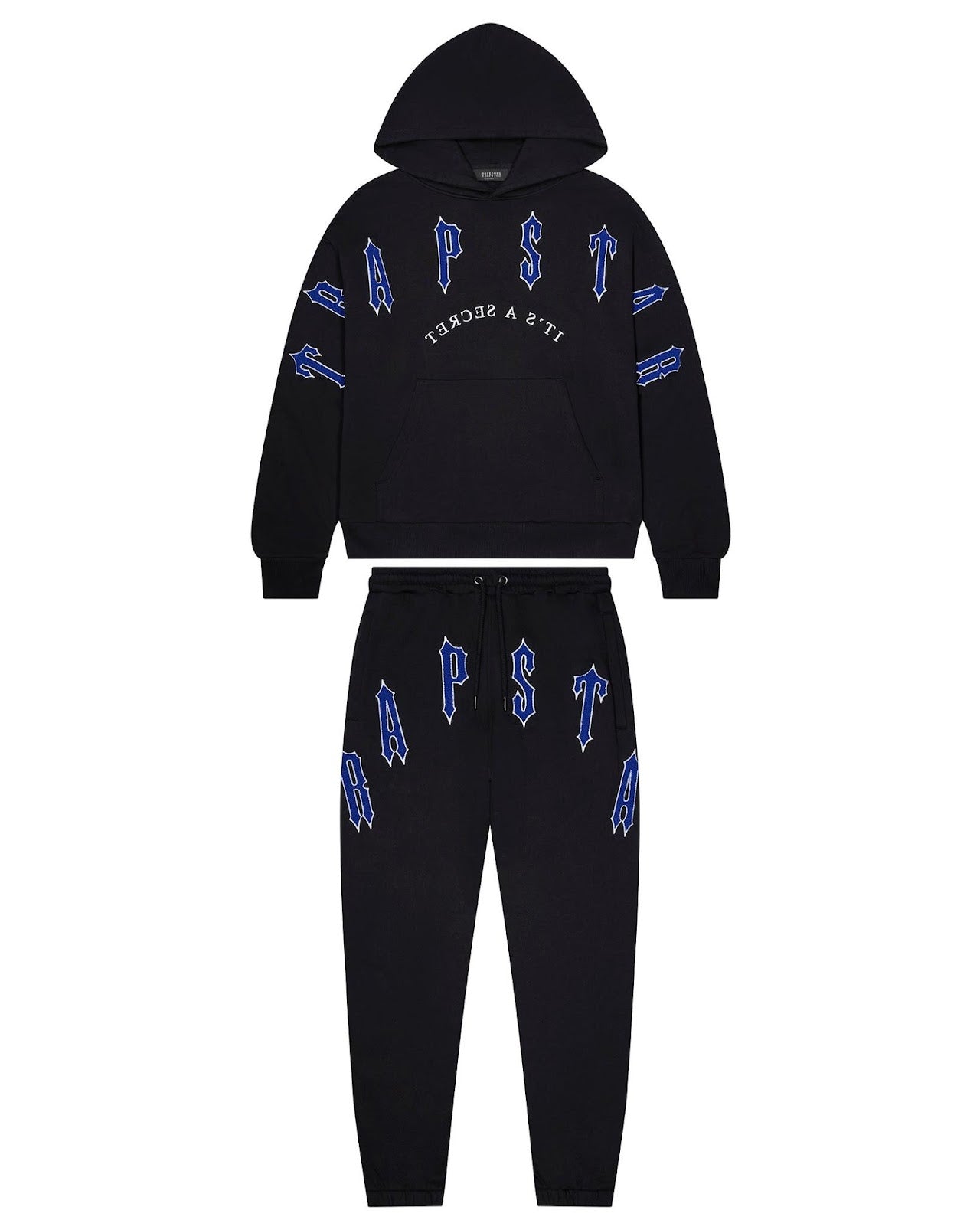 Trapstar Chenille Decoded Hoodie Tracksuit - Black/Blue